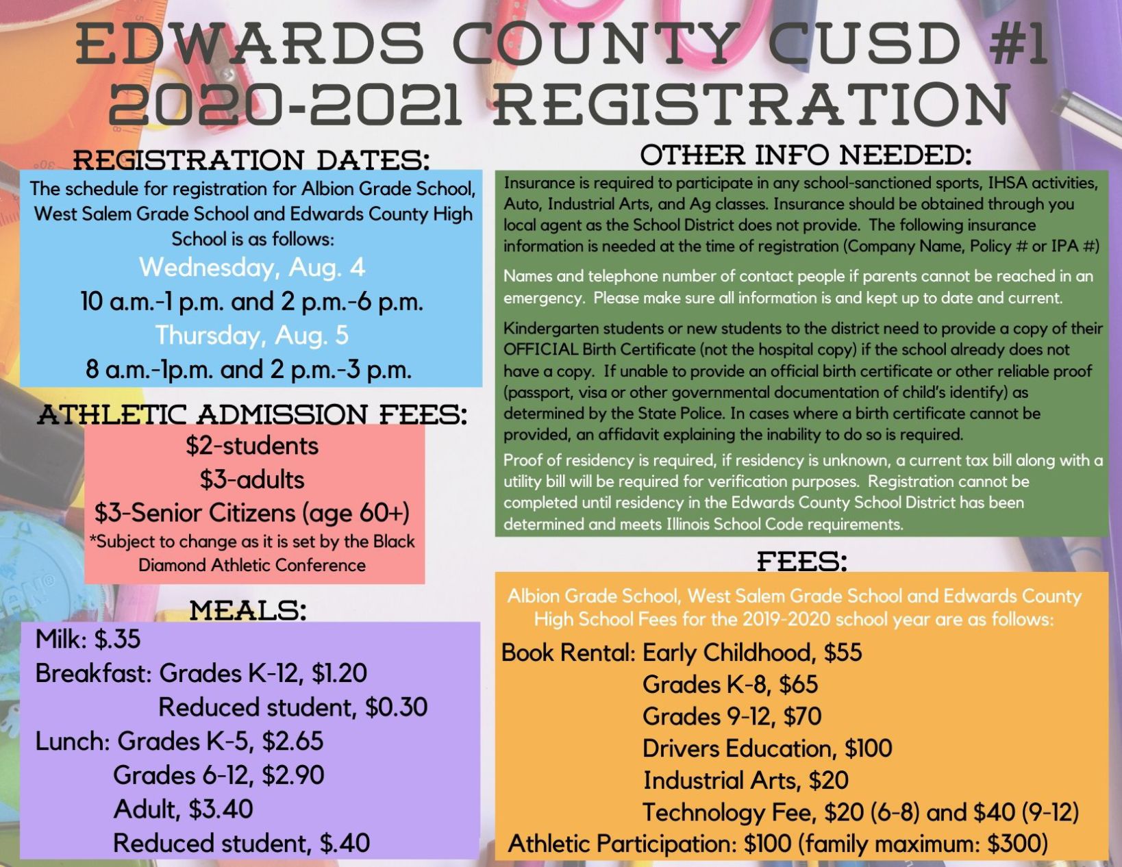Edwards County CUSD #1 2020-2021 registration information