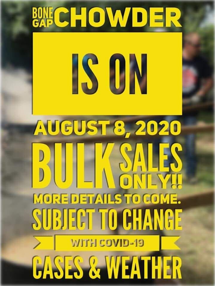 Bong Gap Chowder set for Aug. 8